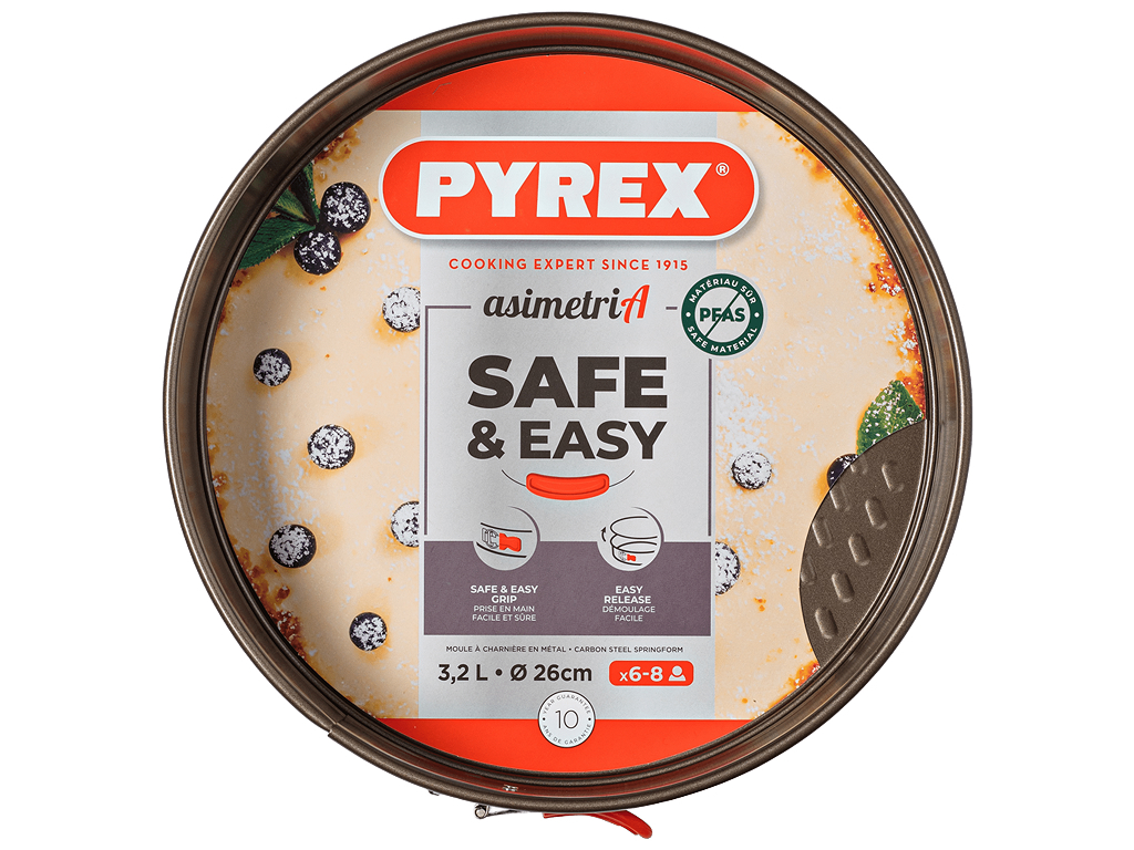 Форма для выпечки Pyrex Asimetria, разъемная, углеродистая сталь, 3,2л, 26см