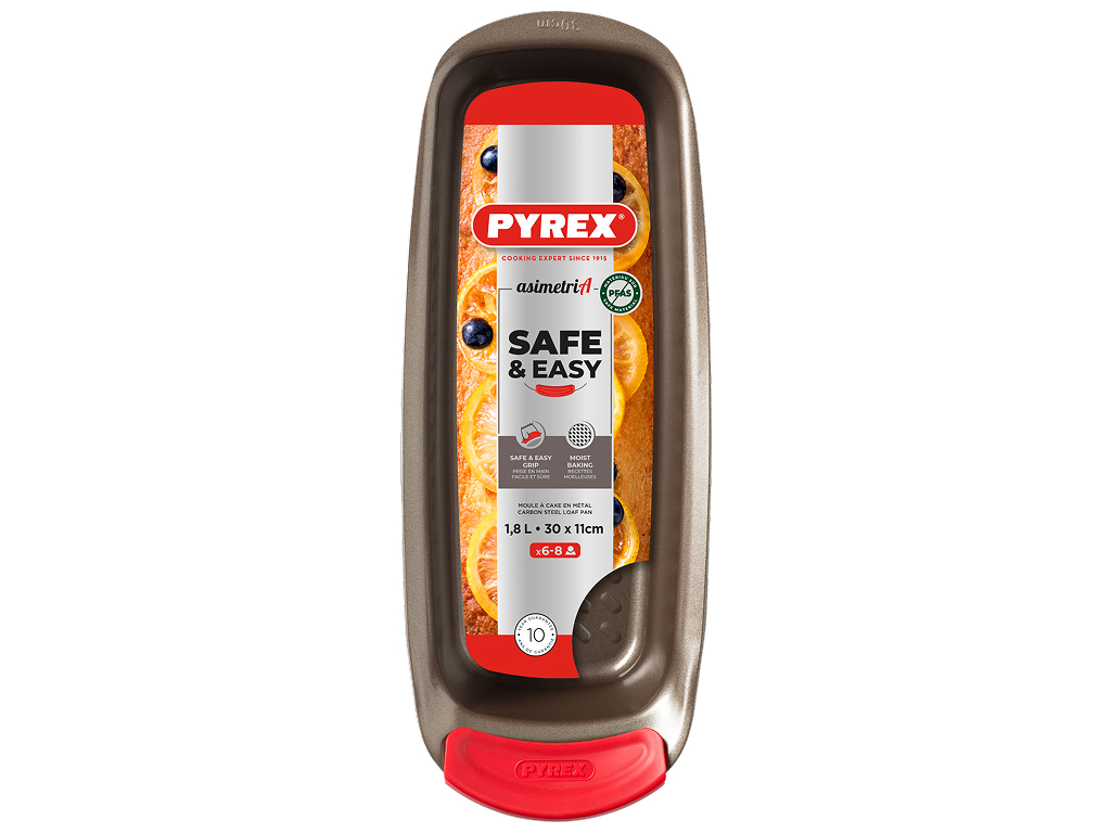 Форма для кекса Pyrex Asimetria, углеродистая сталь, 1,8л, 30×11см, цвет бронзовый