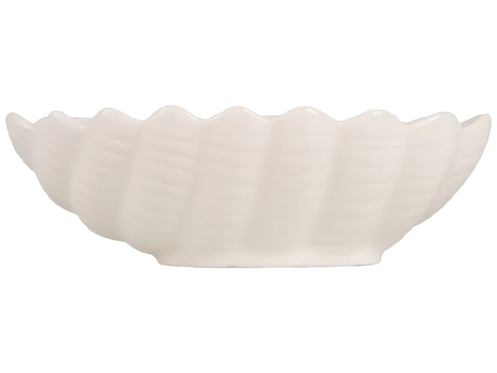 Блюдо Led Shell Shell, овальное, фарфор, 16×12×5см, цвет белый