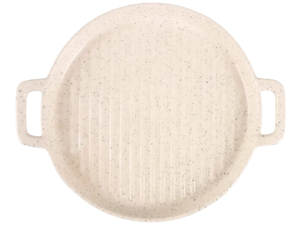 Форма для запекания Led Spotted, круглая, фарфор, 21×2,8см, цвет бежевый