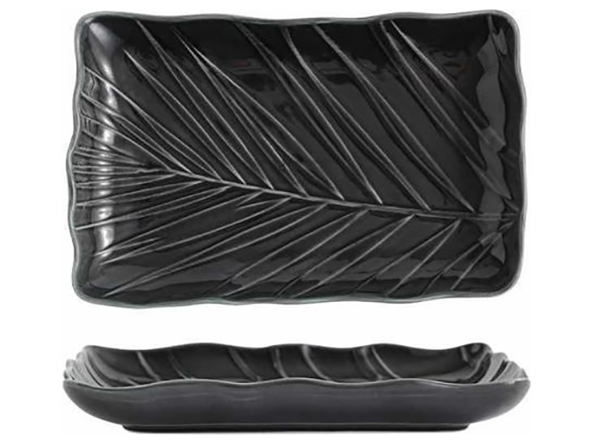 Блюдо прямоугольное Limited Edition Leaf Black, 24,5х17см, 6900069906708