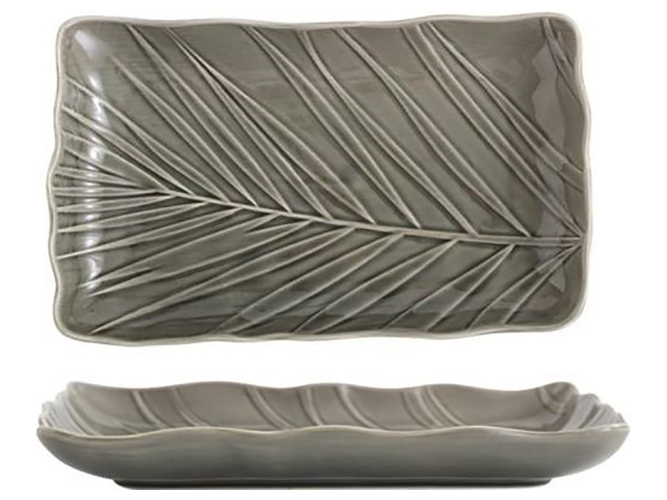 Блюдо прямокутне Limited Edition Leaf Grey, 24,5х17см, 6900069906760