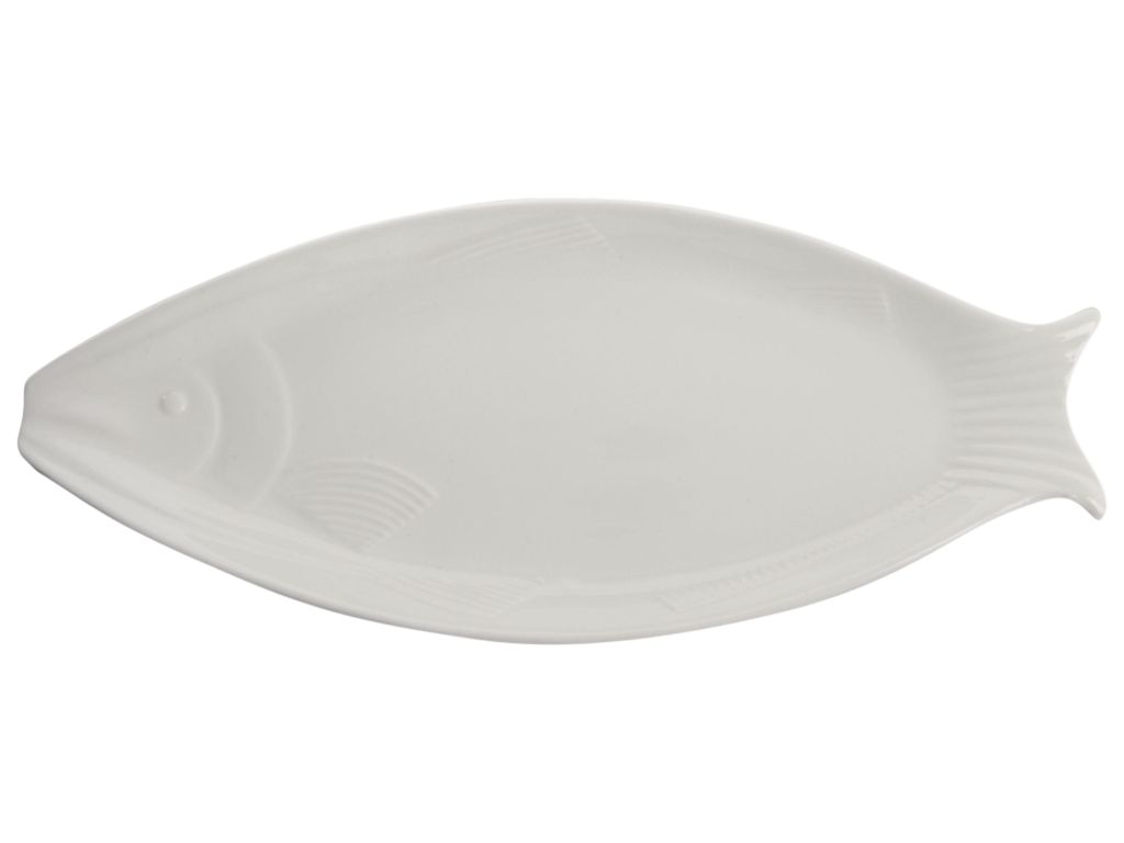 Блюдо Led fish shape, 34×14.5 см, овальная форма, цвет белый