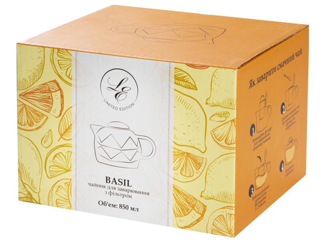 Заварник Limited Edition Basil, 850мл, білий, 6900069074179
