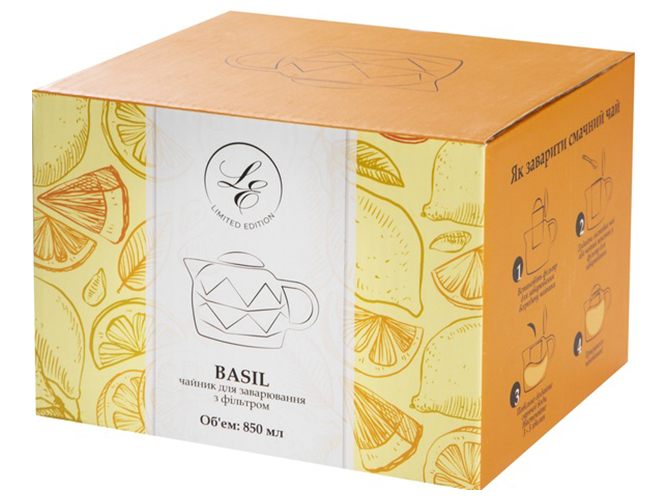 Заварник Limited Edition Basil, 850м, чорний, 6900069074209