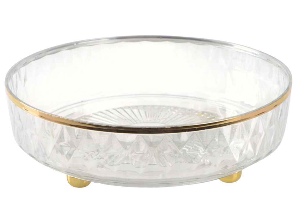 Подставка Led twist clear gold, поворотное, 27×8 см, круглая форма, цвет прозрачный
