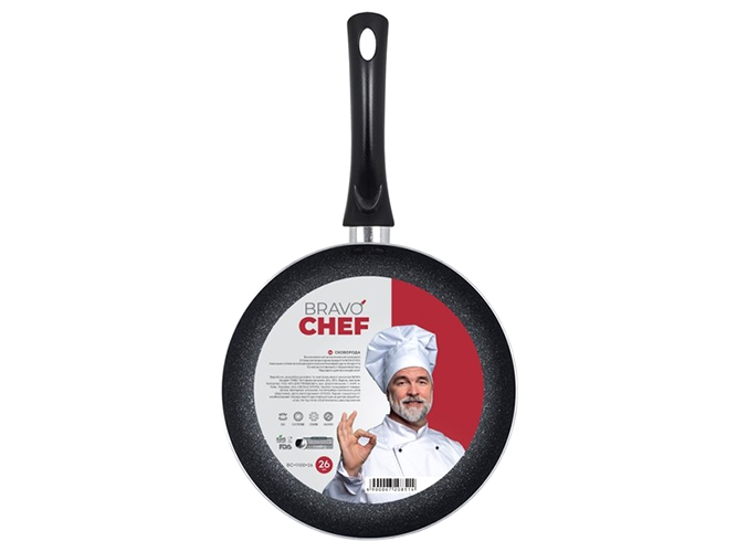 Сковорода Bravo Chef алюминий штамп, 26см, 6900067208514