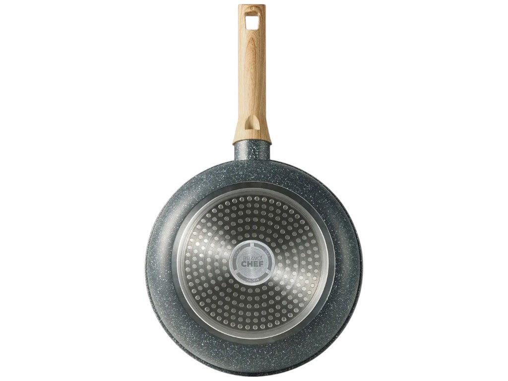 Сковорода глубокая Bravo Chef, кованый алюминий, 20см, цвет серый