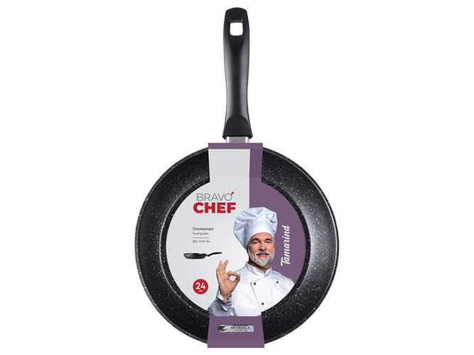 Сковорода Bravo Chef Tamarind, без крышки, 24см, 6900067208613