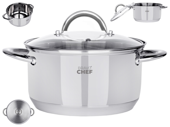 Каструля Bravo Chef, 16см, 1,9л, з кришкою, 6900067208675
