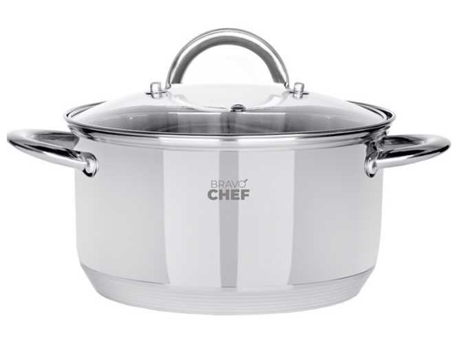 Каструля Bravo Chef, з кришкою, 20см, 3,6л, 6900067208699