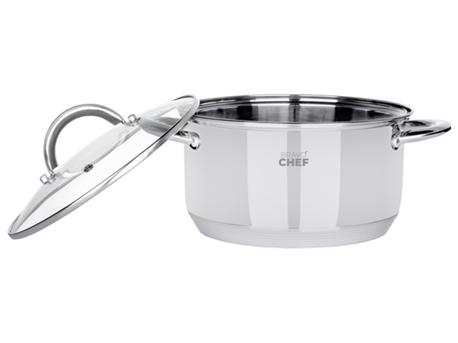 Каструля Bravo Chef, з кришкою, 20см, 3,6л, 6900067208699