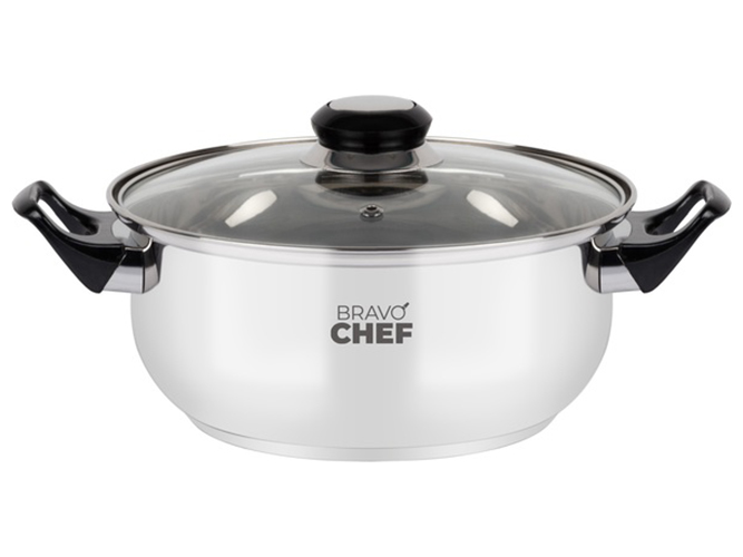 Кастрюля Bravo Chef, с бакелитовыми ручками, 24см, 4,5л, 6900068110809