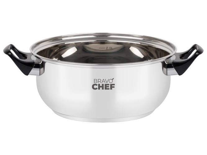 Кастрюля Bravo Chef, с бакелитовыми ручками, 24см, 4,5л, 6900068110809
