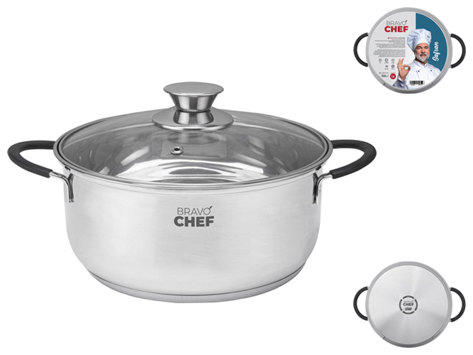 Каструля з кришкою Bravo Chef Safran, 16см, 1,4л