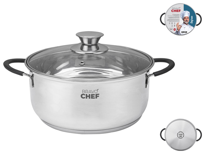 Каструля з кришкою Bravo Chef Safran, 18см, 2л