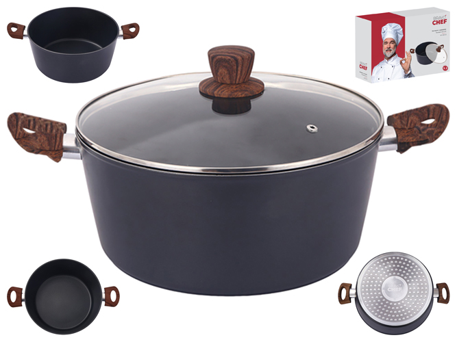 Кастрюля Bravo Chef, с крышкой, 26см, 4,9л, 6900068598898