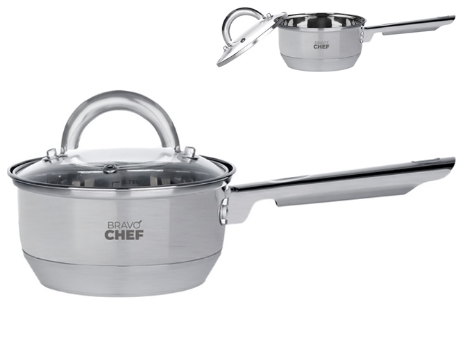 Ківш Bravo Chef, з кришкою, 14см, 1,15л, 6900067208729