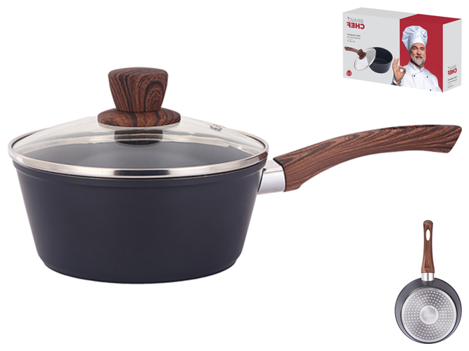 Ковш Bravo Chef классический, 16см, 1,2л, с крышкой, 6900068598836