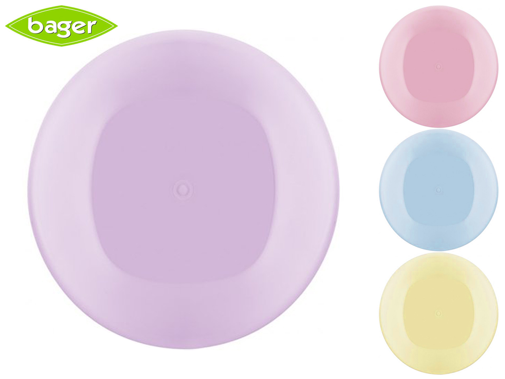 Тарелка круглая пластиковая Bager "Clover Mix" 18см (цвета ассорти) 30698