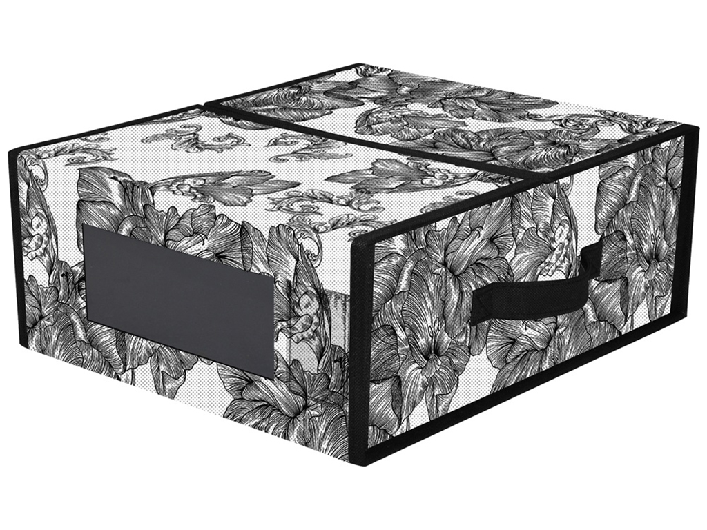 Органайзер з кришкою Idea Home Anthracite Flowers, 15x38,1x32,5см, 6900070585541