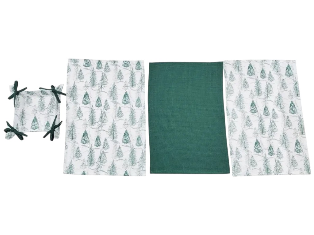 Набор полотенец Soho Christmas, хлопок, 40×60см, цвет зелёно-серый, 3шт