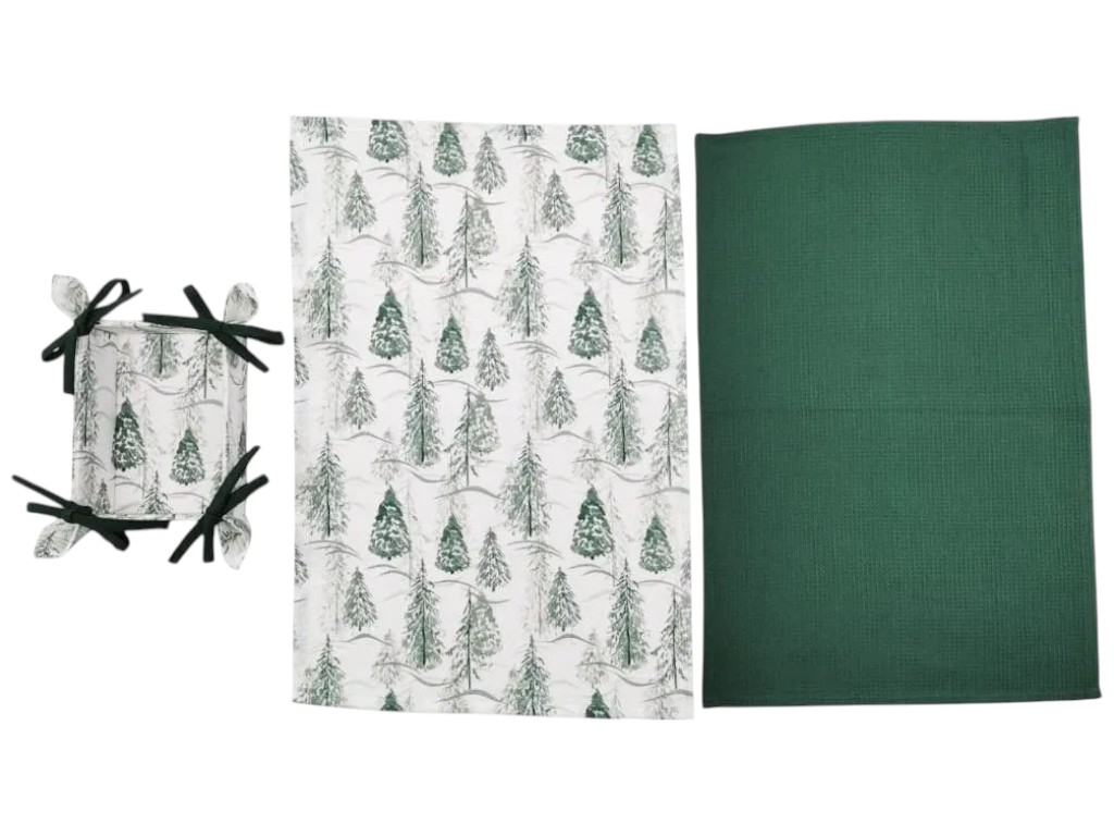 Набор полотенец Soho Christmas Tree, хлопок, 40×60см, цвет зелёно-белый, 2шт