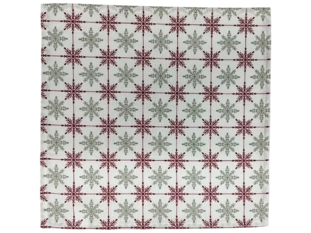 Набор полотенец Soho Winter, хлопок, 40×40см, цвет бело-красный, 4шт
