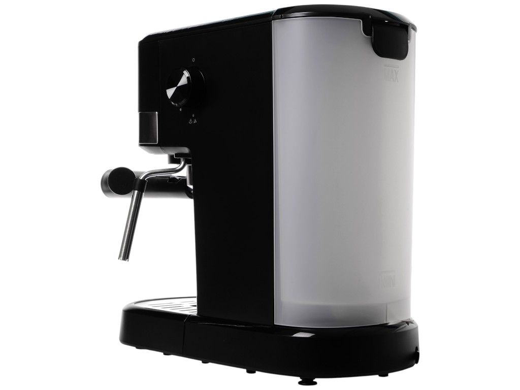 Кофеварка эспрессо Ergo, рожковая, для молотого кофе, мерная ложка-темпер, 1,2л, цвет черный