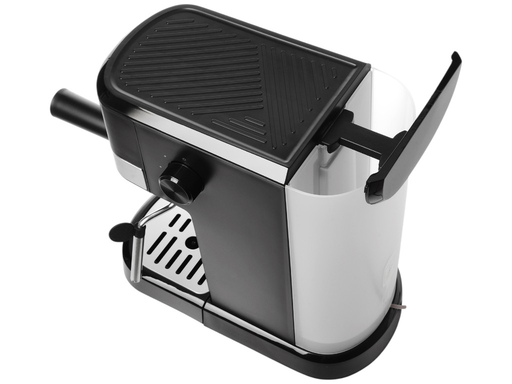 Кофеварка эспрессо Ergo, рожковая, для молотого кофе, мерная ложка-темпер, 1,2л, цвет черный