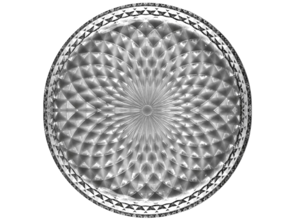 Блюдо Ecomo Circle-D, крулое, стекло, 15,5см, цвет прозрачный