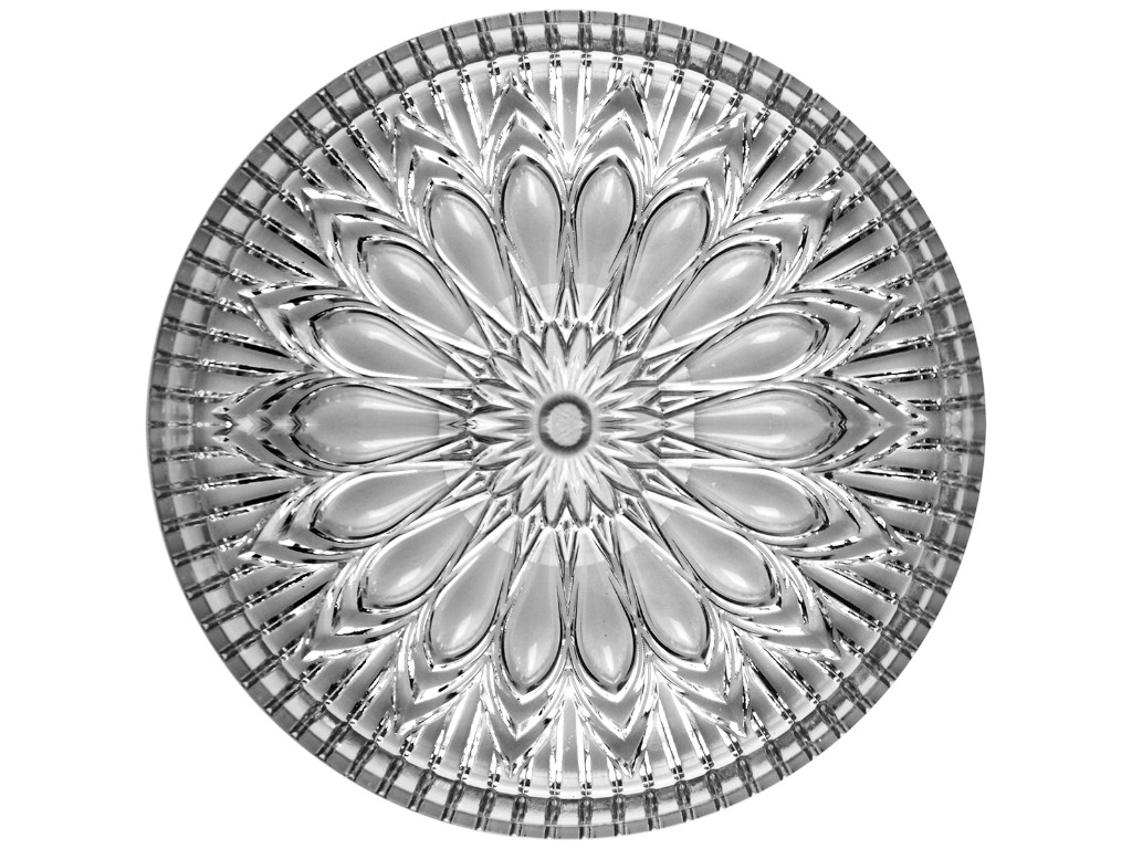 Блюдо Ecomo Circle-F, крулое, стекло, 15,5см, цвет прозрачный