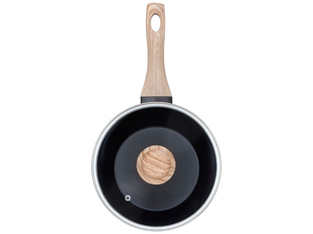 Ківш Pyrex Cook&Care, керамічне покриття, алюміній, бакеліт, скло, 1,8л, 18см, колір чорний