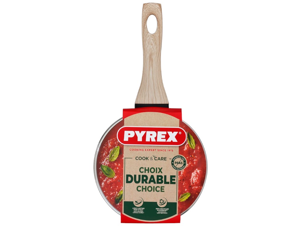 Ківш Pyrex Cook&Care, керамічне покриття, алюміній, бакеліт, скло, 2,2 л, 20см, колір чорний