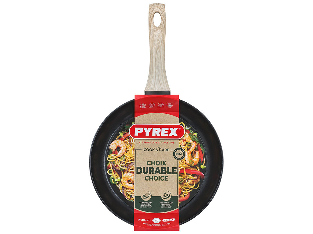 Сковорода Pyrex Cook&Care, индукция, без крышки, 26см, 3426470301107