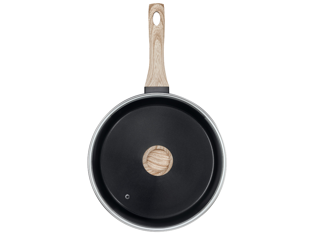 Сковорода глибока Pyrex Cook&amp;Care, алюміній, 28см, з кришкою