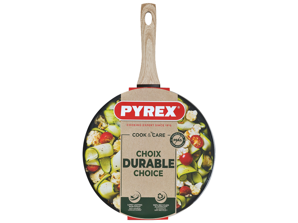 Сковорода глибока Pyrex Cook&amp;Care, алюміній, 28см, з кришкою