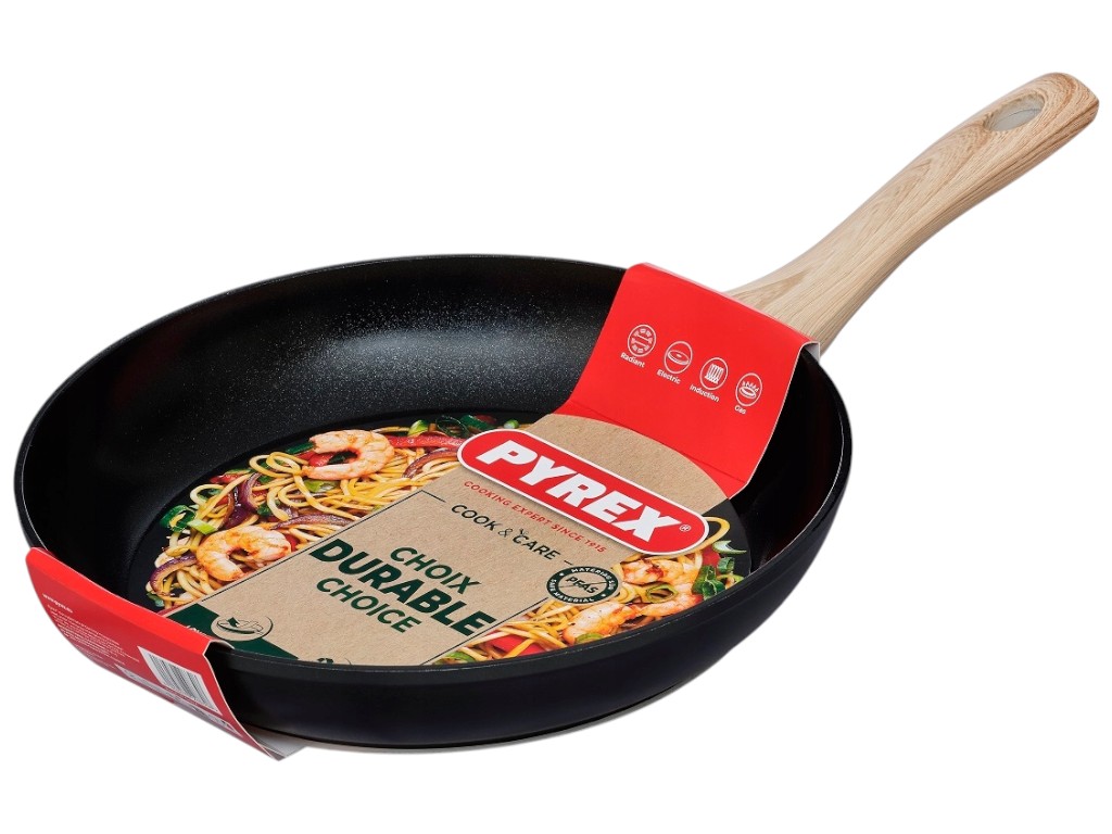 Сковорода Pyrex Cook&amp;Care, алюміній, керамічне покриття, 30см, колір чорний