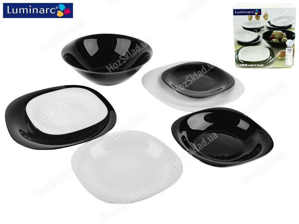 Сервиз столовый Luminarc Carine White&Black 19 предметов 95276/N1491