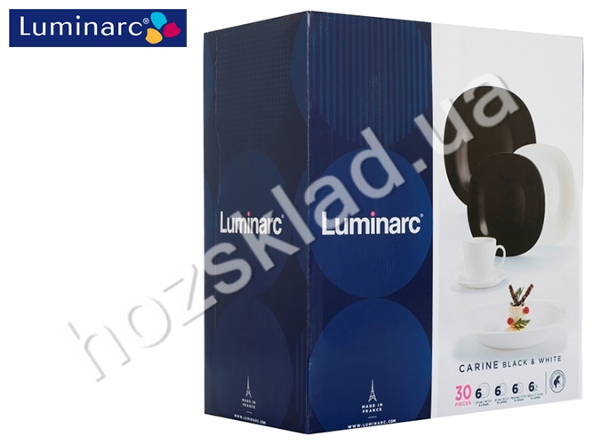 Сервиз столовый Luminarc Carine Black&White 30 предметов 95283/N1500