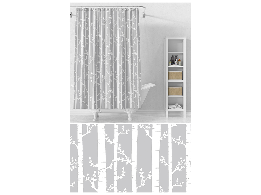 Шторка для ванной Idea Home Grey-Bamboo, 180х200см, 6900070387428