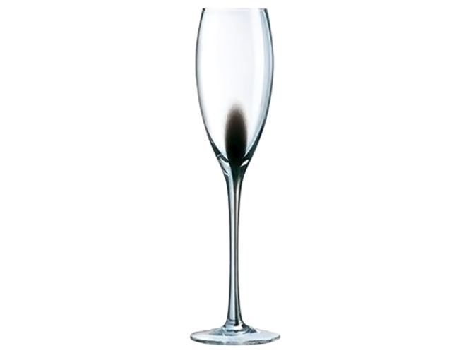 Набор бокалов Luminarc Drip black для шампанского, 220мл (цена за набор 4шт) 43570