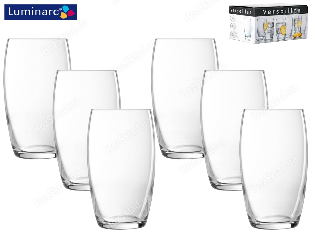 Набір склянок Luminarc Versailles високий 370мл (ціна за набір 6шт) 63773