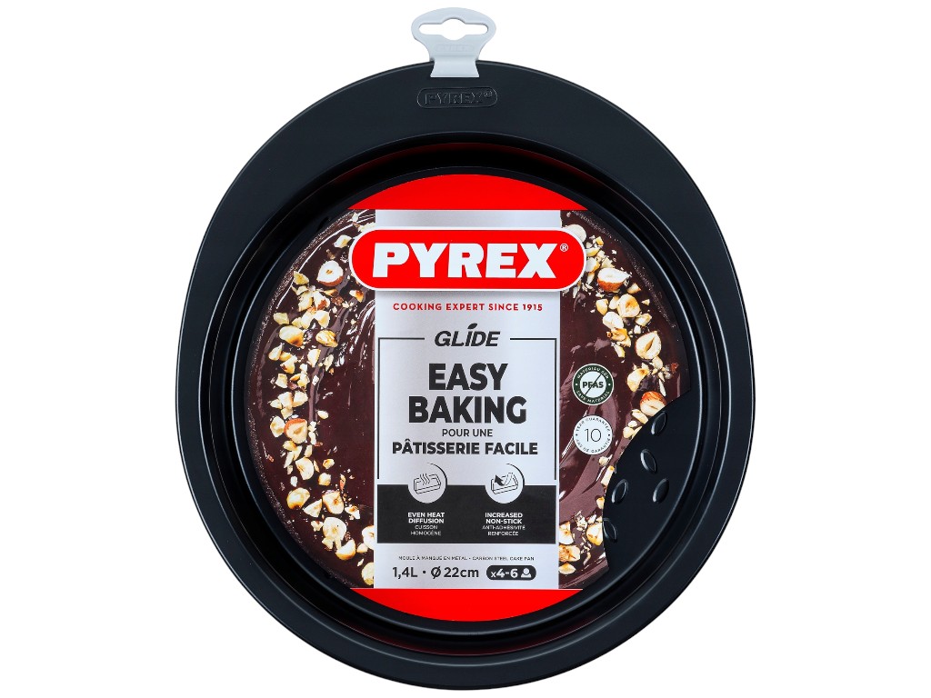 Форма для запекания Pyrex Glide, углеродистая сталь, антипригарное покрытие, 22см, 28×25×4см