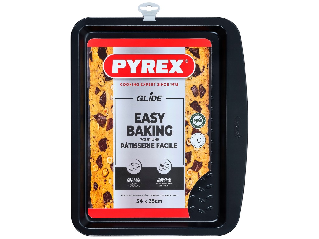 Форма для запекания Pyrex Glide, углеродистая сталь, антипригарное покрытие, 34×25см, 37×30×1,4см