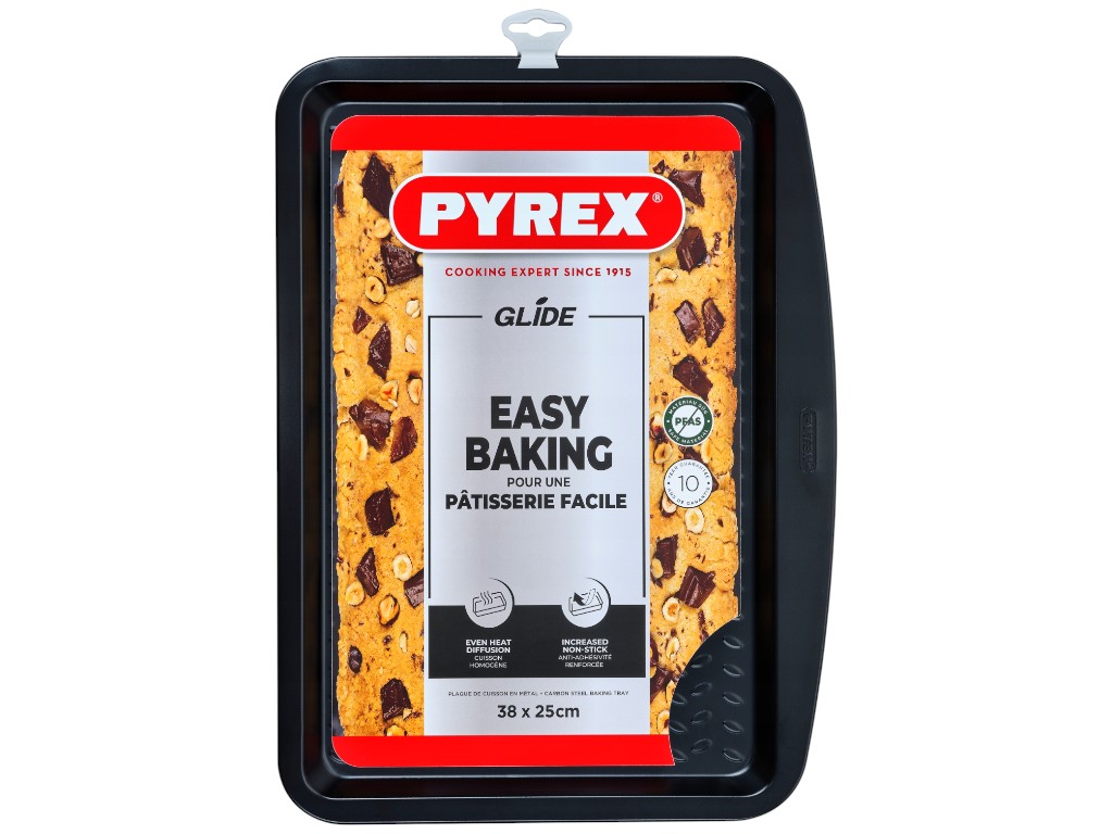 Форма для запекания Pyrex Glide, углеродистая сталь, антипригарное покрытие, 38×25см, 41×30×1,4см