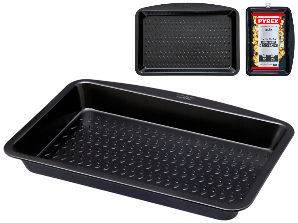 Форма для запекания Pyrex Glide, углеродистая сталь, антипригарное покрытие, 38×24см, 41×29×4,5см
