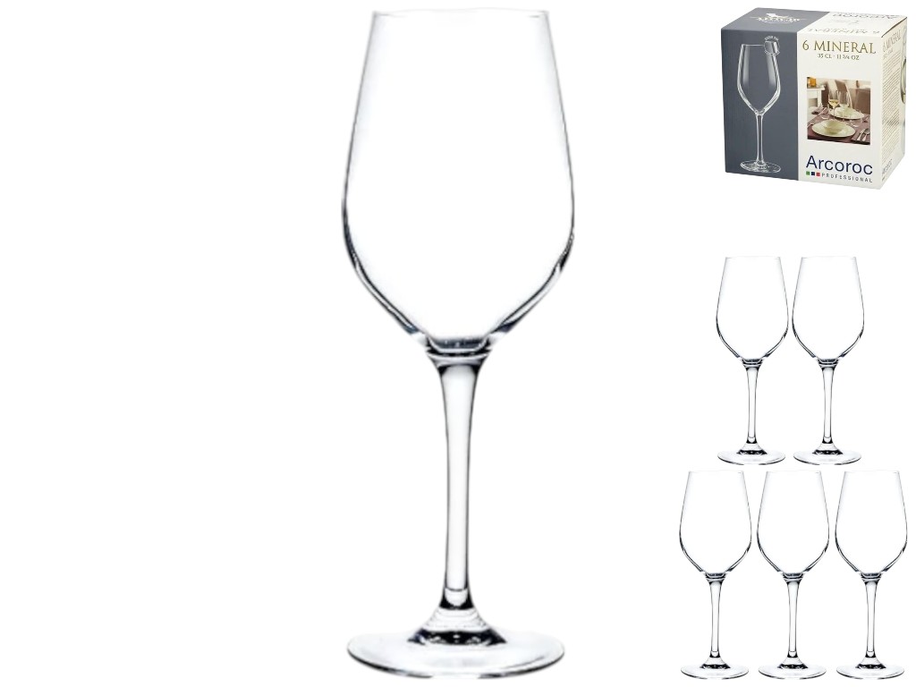 Бокал для вина Arcoroc Mineral, стекло, 350мл, цвет прозрачный (цена за набор 6шт)