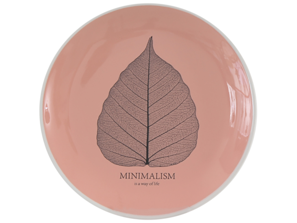 Тарілка Limited Edition Minimalism, 17,5см, десертна, коралова, 6900065835613