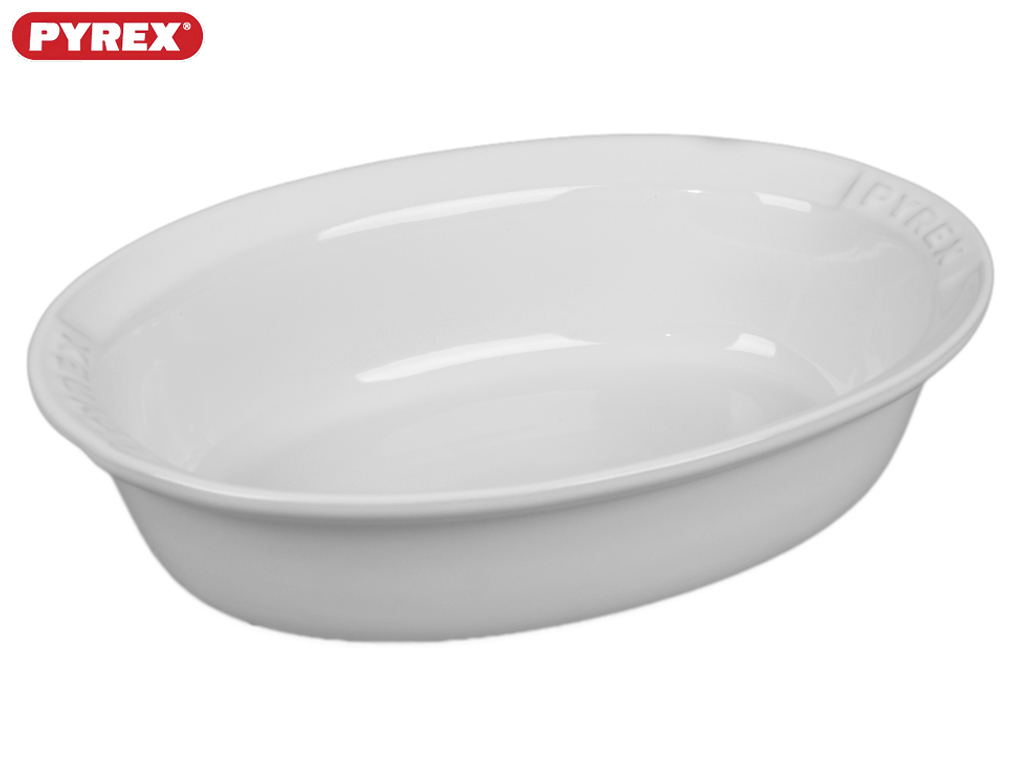 Противень керамический Pyrex "Impressions" овальный белый 28x20см 26758
